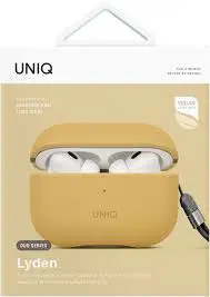 UNIQ LYDEN PROTECTIVE VEGAN LEATHER CASE FOR AIRPODS PRO 2ND GEN. | CANARY YELLOW FLINT GREY
